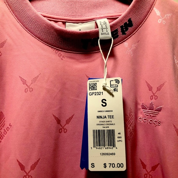 New with tags! Pink Ninja Adidas Polo - Picture 2 of 3